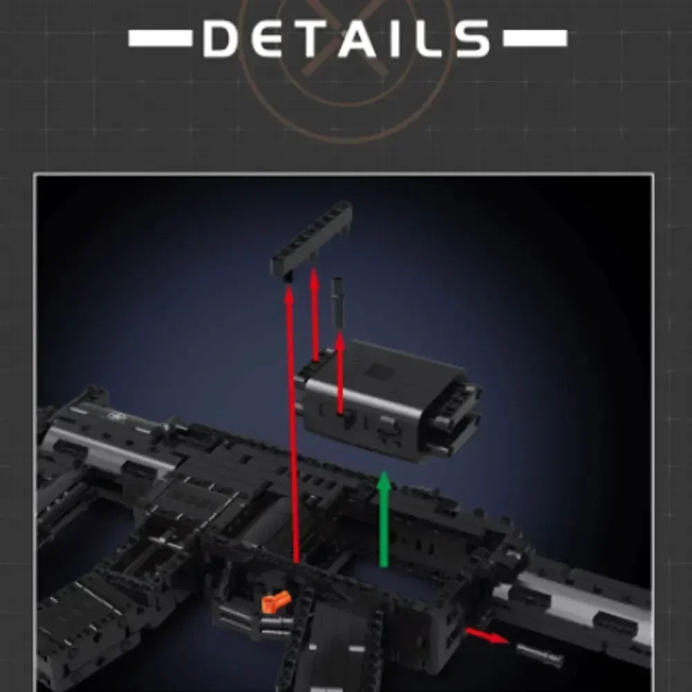 Mould King MP5 Submachine Gun Bouwset - Duurzaam & Creatief Speelgoed voor Jongens en Volwassenen, Perfecte Kerstcadeau