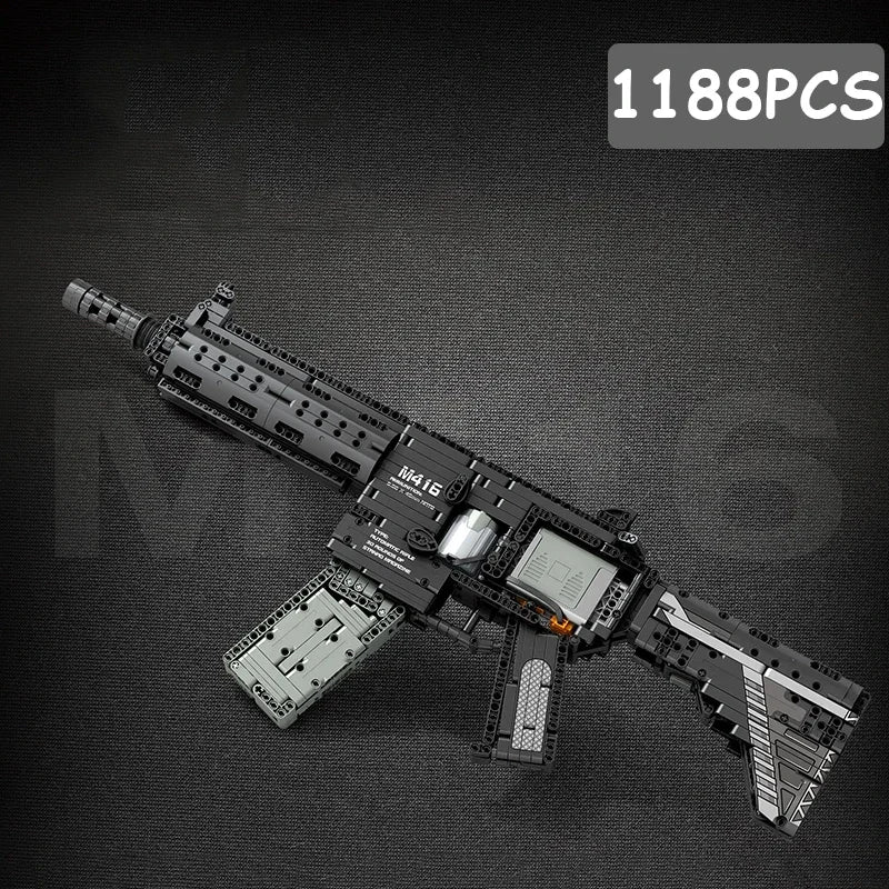 M416 Bouwset 1188 Stukken - Politie & Leger Voertuig - Creatieve Puzzel voor Kinderen