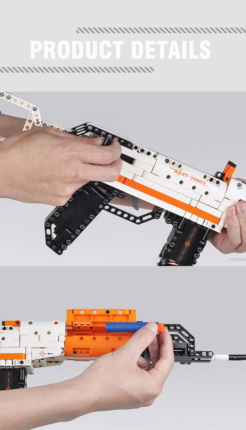 Desert Eagle Bouwset met Zachte Kogels - AK47 en Submachine Gun Blokken voor Jongens