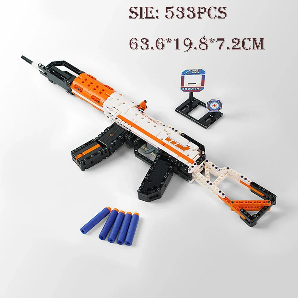 Desert Eagle Bouwset - WW2 Militair Model met Zachte Kogels, AK47 en Submachine Gun Blokken voor Jongens