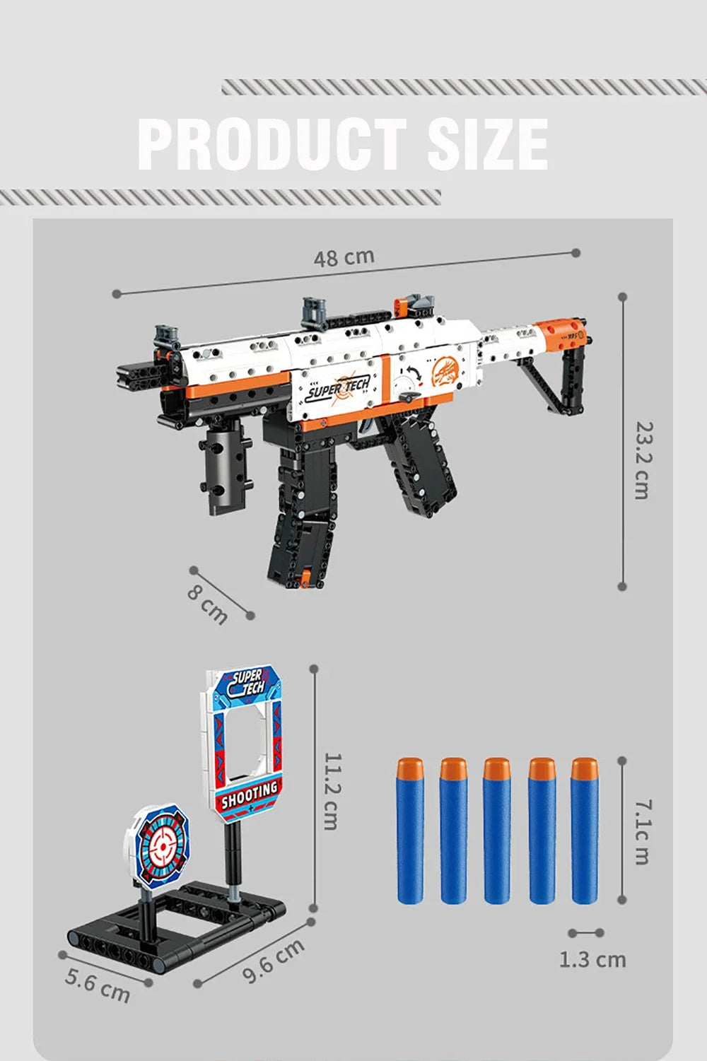 Desert Eagle Bouwset met Zachte Kogels – Inclusief AK47 en Submachine Gun Blokken voor Jongens