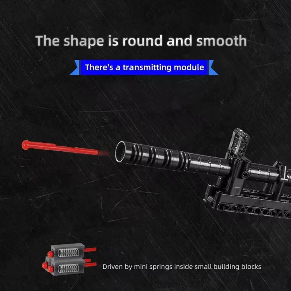 MOULD KING MK14 Battle Rifle Model - Realistische Bouwset voor Kinderen met Blokken en Wapens