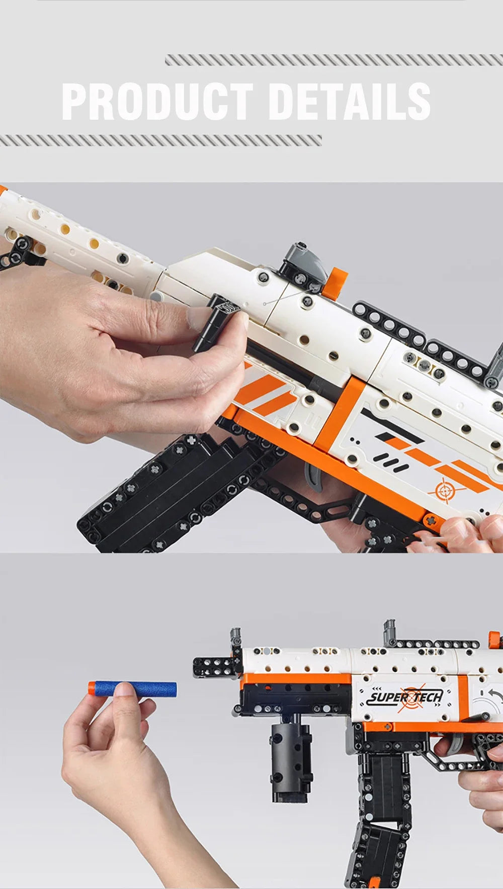 Desert Eagle Bouwset - WW2 Militair Model met Zachte Kogels, AK47 en Submachine Gun Blokken voor Jongens