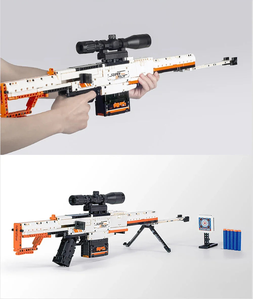 Desert Eagle Bouwset met Zachte Kogels - AK47 en Submachine Gun Blokken voor Jongens