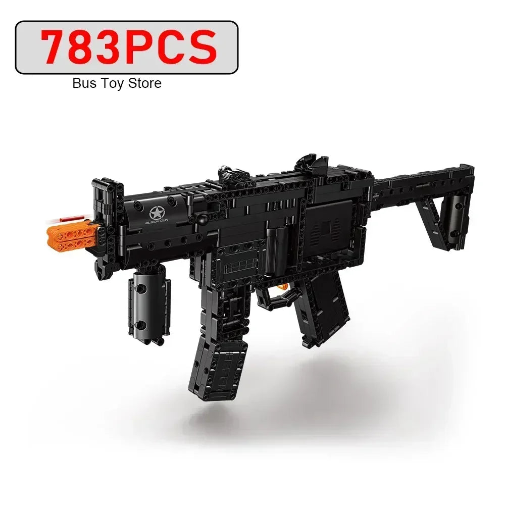 Mould King MP5 Submachine Gun Bouwset - Duurzaam & Creatief Speelgoed voor Jongens en Volwassenen, Perfecte Kerstcadeau