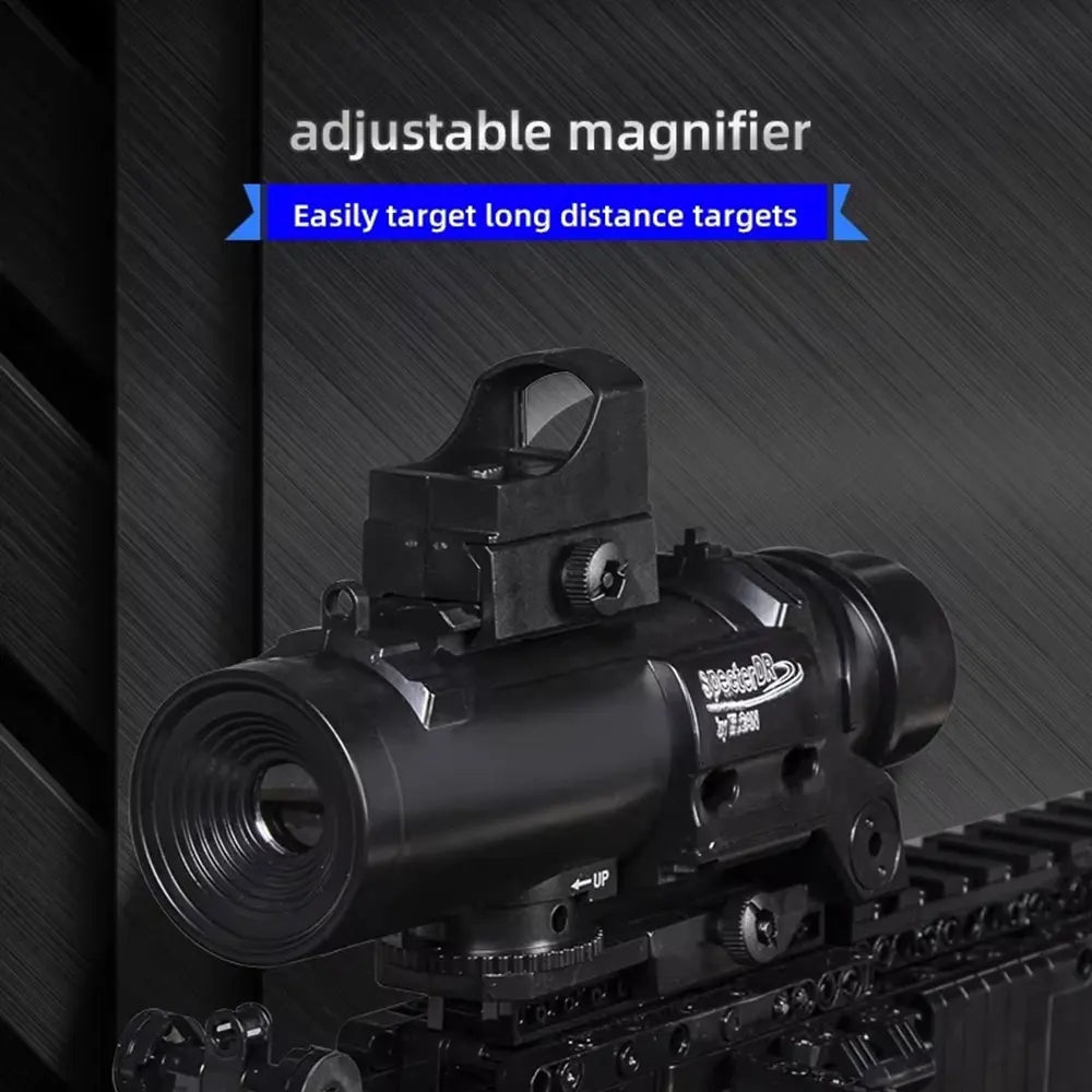 MOULD KING MK14 Battle Rifle Model - Realistische Bouwset voor Kinderen met Blokken en Wapens