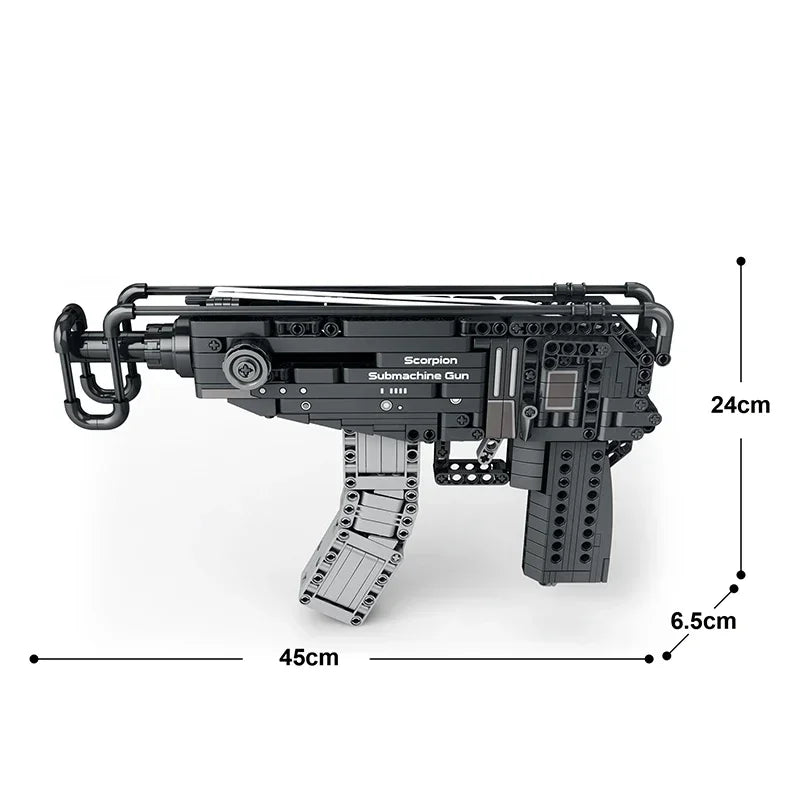 Scorpion Bouwblokset - 566PCS Militair Submachinegun Model met Bricks voor Creatieve DIY Speelplezier