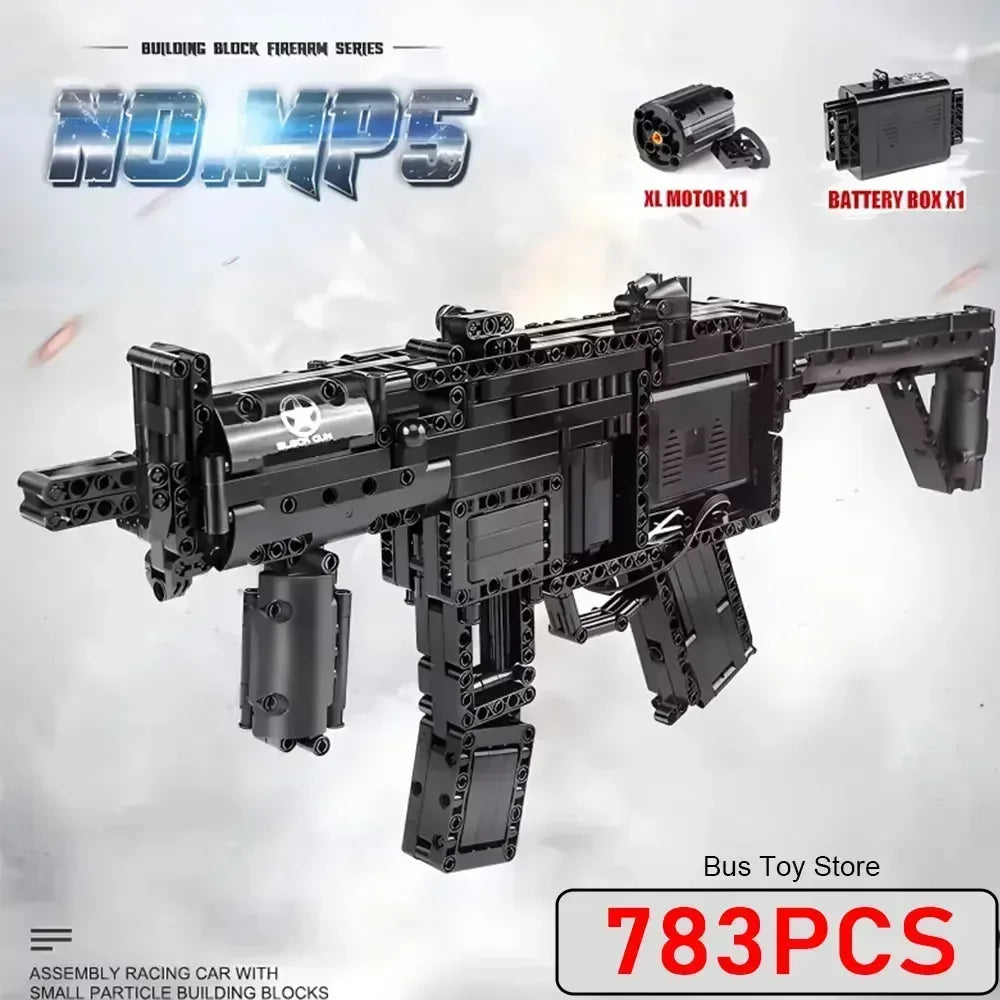 Mould King MP5 Submachine Gun Bouwset - Duurzaam & Creatief Speelgoed voor Jongens en Volwassenen, Perfecte Kerstcadeau