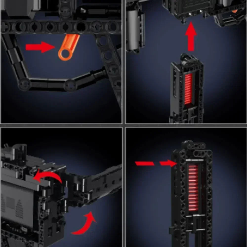 Mould King MP5 Submachine Gun Bouwset - Duurzaam & Creatief Speelgoed voor Jongens en Volwassenen, Perfecte Kerstcadeau