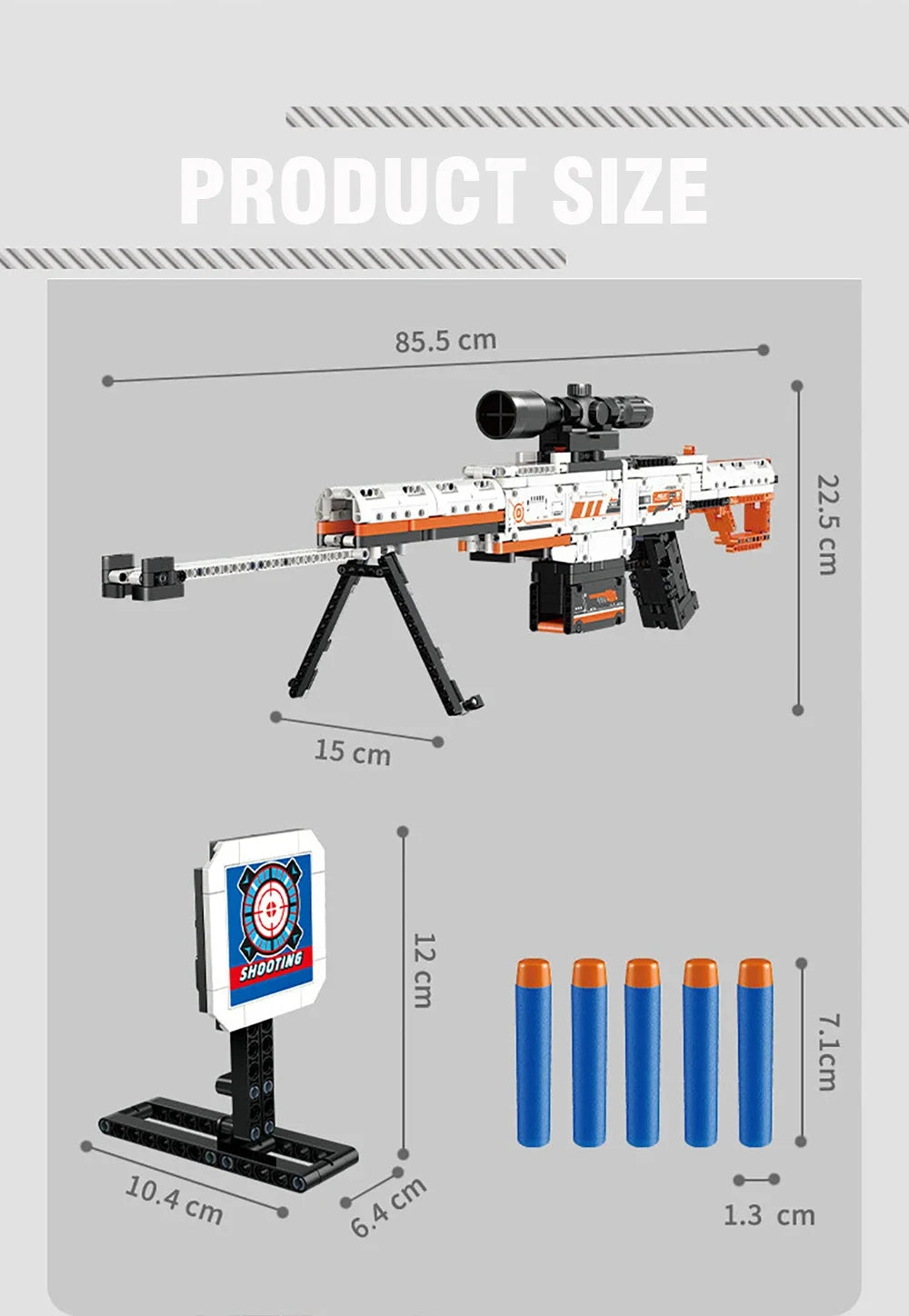 Desert Eagle Bouwset met Zachte Kogels – Inclusief AK47 en Submachine Gun Blokken voor Jongens