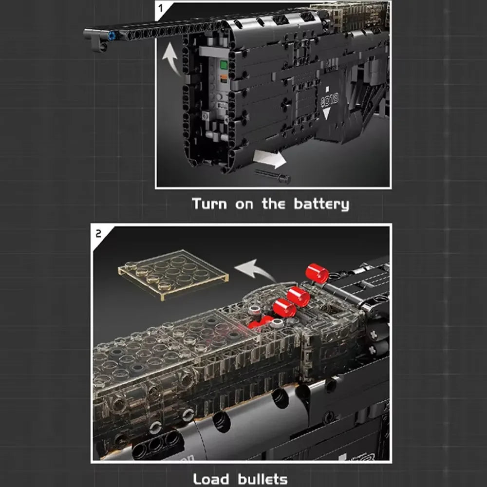 Ww2 Blokjes P90 Submachine Gun - Bouwset voor Kinderen met Technische Details en Creatieve Uitdaging